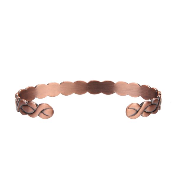 Platted Copper Therapy Bracelet with 6 Neodymium Magnets - Magnetic therapy - Image 4